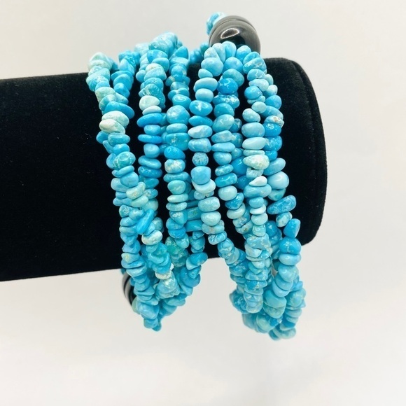 Howlite Multi Stand Necklace / Bracelet 3 Segments - Picture 6 of 9